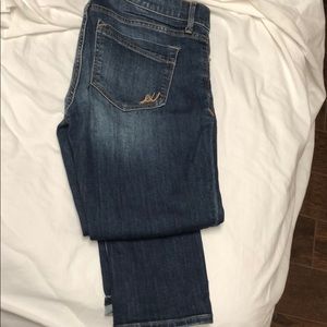 Express jeans distressed dark wash